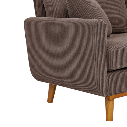 Aukfa 68" Small Sofa Couch Comfy Mid Century Modern Loveseat Sofa for Living Room Bedroom, Cream
