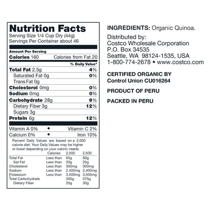 Kirkland Signature, Organic Quinoa, 4.5 lbs