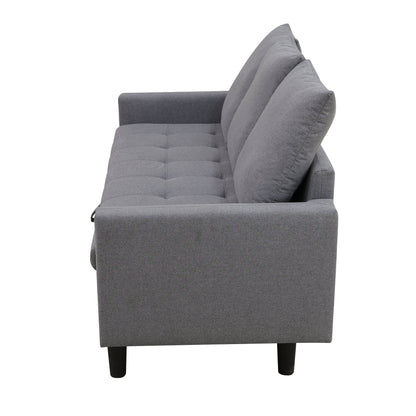 Aukfa 68" Small Sofa Couch Comfy Mid Century Modern Loveseat Sofa for Living Room Bedroom, Cream