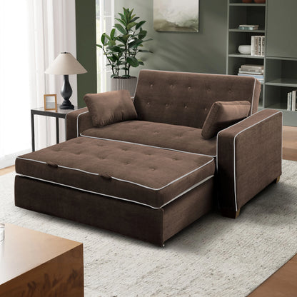 Serta Dream Convertibles Monroe Modern Polyester Convertible Queen Sofa Bed with Pillows Grey