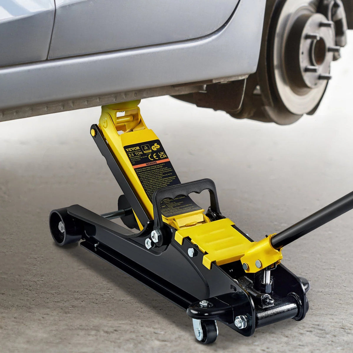 2.5 Ton Low Profile Floor Jack - Heavy Duty Steel Hydraulic Pump for Cars & SUVs