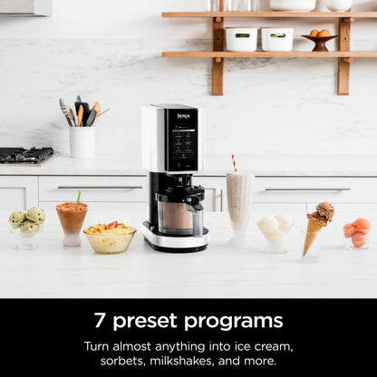 Ninja CREAMi, Ice Cream Maker and Frozen Treat Maker with 7 One-Touch Programs, NC300WMWH