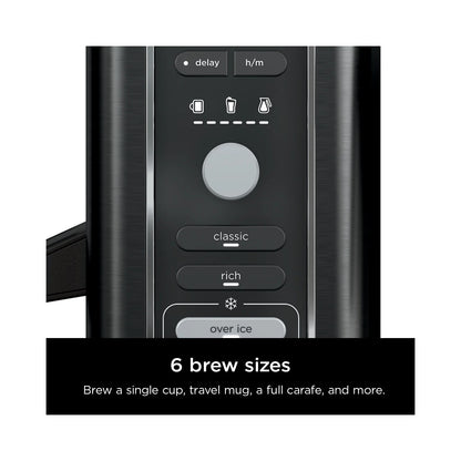 Ninja Hot & Iced Coffee Maker, Single Serve to 10 Cup Carafe, Drip, Rapid Cold Brew, CM360 Black