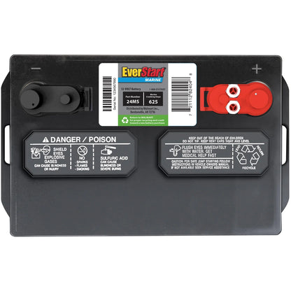 EverStart Lead Acid Marine Starting Battery, Group Size 24MS 12 Volt, 625 MCA*