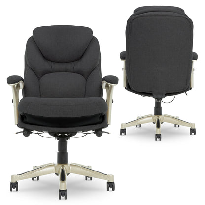 Serta Back in Motion Technology Fabric Executive Office Chair, Light Gray