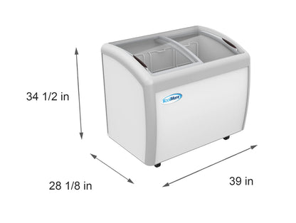 KoolMore 40 in. Display Ice Cream Freezer - 9 Cu. ft.