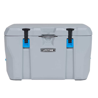 Lifetime 77 qt Bear-Resistant Camping Cooler, Premium High Performance, Ice Retention, Hard Cooler, 96 Can Capacity, Light Gray (90903)