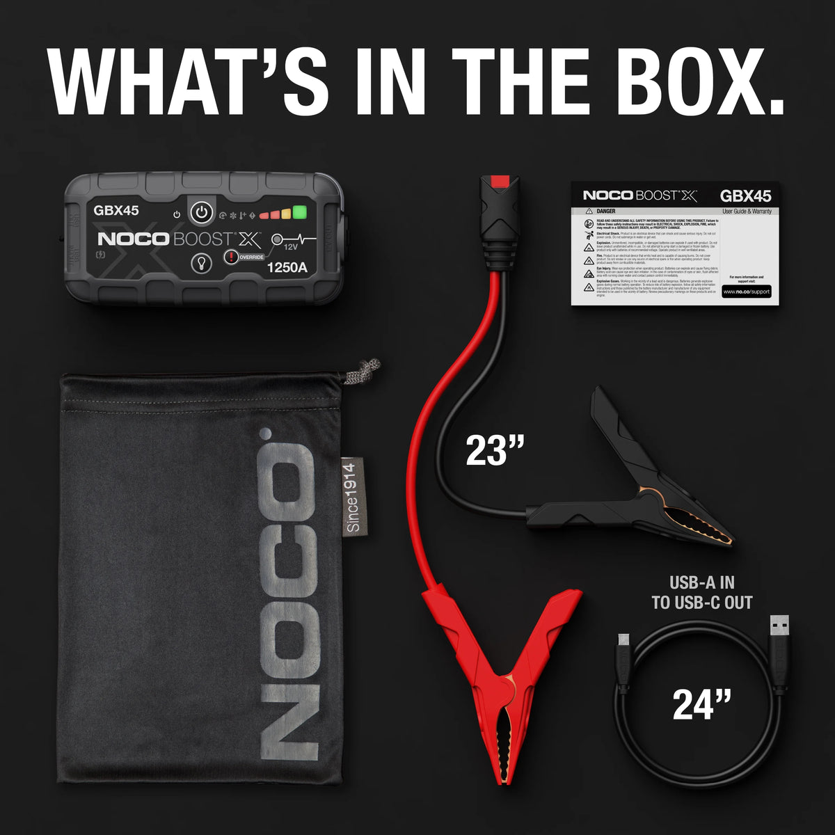 NOCO Boost X GBX45: 1250A 12V UltraSafe Portable Lithium Jump Starter