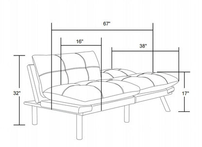 PAPROOS Convertible Sofa Bed, Folding Futon Sofa Bed, Upholstered Sofa Bed Couch, Loveseat Sleeper Sofa for Small Space, Apartment, Living Room, Cream