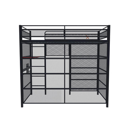 X Rocker Gaming Den Bunk Bed with VESA TV Mount, Twin, Black, Teen, Children