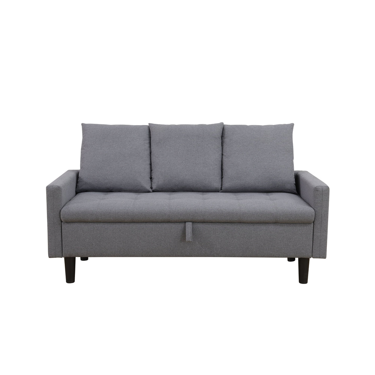 Aukfa 68" Small Sofa Couch Comfy Mid Century Modern Loveseat Sofa for Living Room Bedroom, Cream