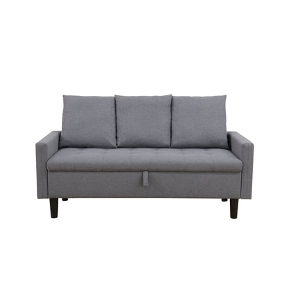Aukfa 68" Small Sofa Couch Comfy Mid Century Modern Loveseat Sofa for Living Room Bedroom, Cream