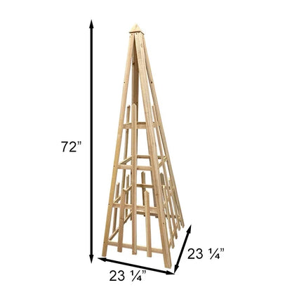 Premium Cedar Pyramid Trellis by Prime Retreat, 72"H