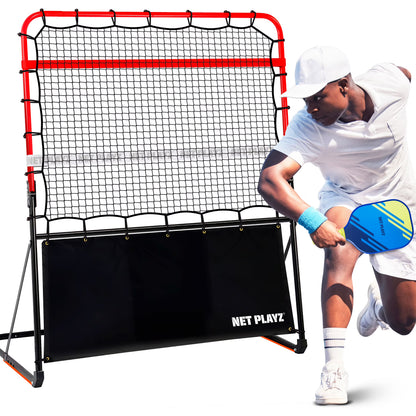 4ft Portable Pickleball Rebounder Training Aid for Pro Player Level 4.0+, Adjustable Angle Easy Setup & Storage - Perfect Your Forehands Backhands Dinks Volleys Accuracy Coordination Kitchen Control