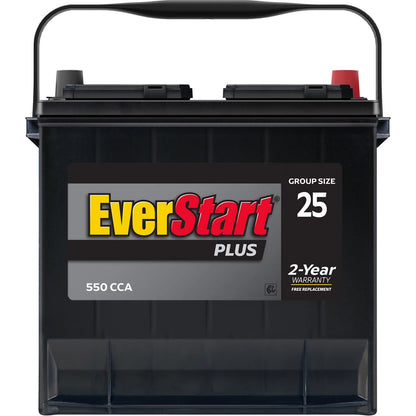 EverStart Plus Lead Acid Automotive Battery, Group Size 25 12 Volt, 550 CCA