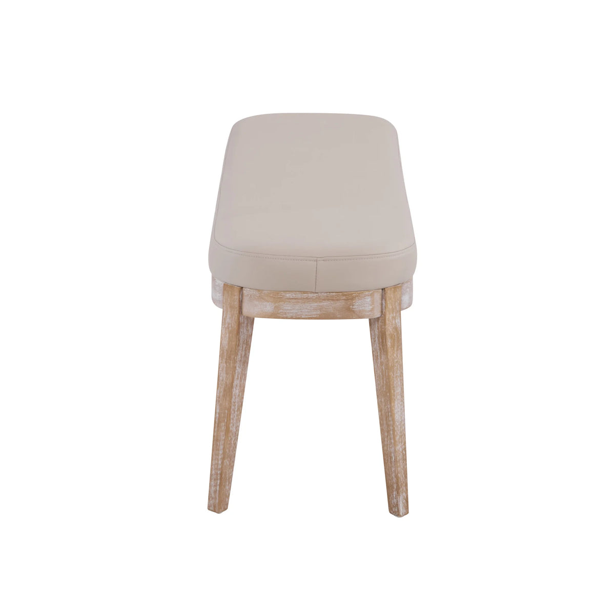 Eleanor Mid-century Upholstered Dining Bench, Entryway Bench with Solid Wood Frame, Beige