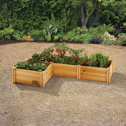 Expert Gardener Outdoor Wood Garden Bed, 7.4 ft L x 2 ft W x 10.6 in H