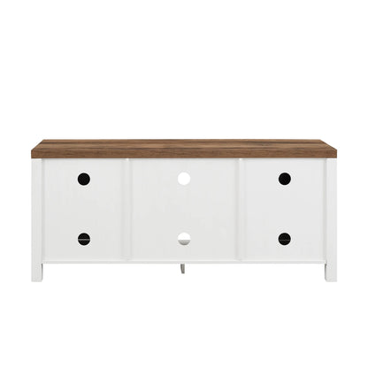 Walker Edison Modern Farmhouse Barn Door TV Stand for TVs up to 65", Grey Wash
