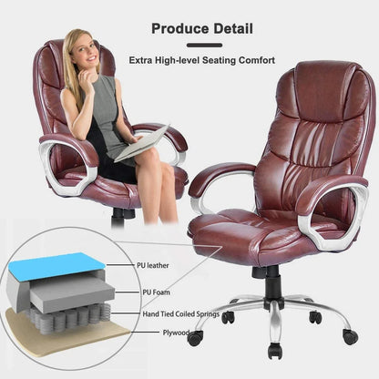 BestOffice Ergonomic Office Chair, Lumbar Support, Rolling Swivel for Men, Women(Black)