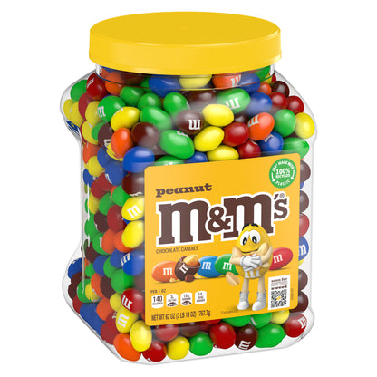 M&M's Chocolate Candy, Peanut, 62 oz Jar