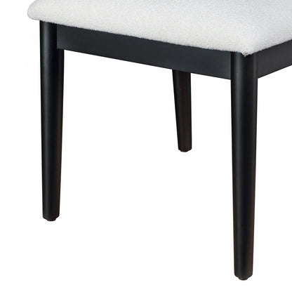 Beautiful Drew Dining Room Chair by Drew Barrymore, Rich Black Finish, 2 Pack
