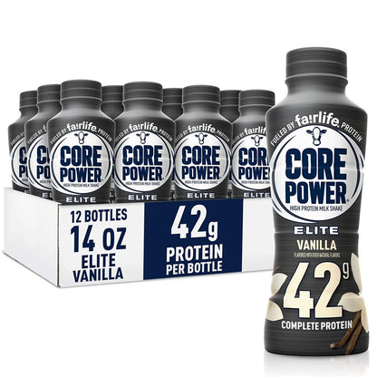Fairlife Core Power Elite Vanilla High Protein Shake 42g, 14 Fl Oz, 12 Pack – Workout Recovery Drink