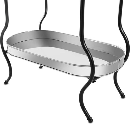 Steel Galvanized Beverage Tub with Stand and Drip Pan Tray - Oval shape (Large Size) by MG Decor - Madhu Collection