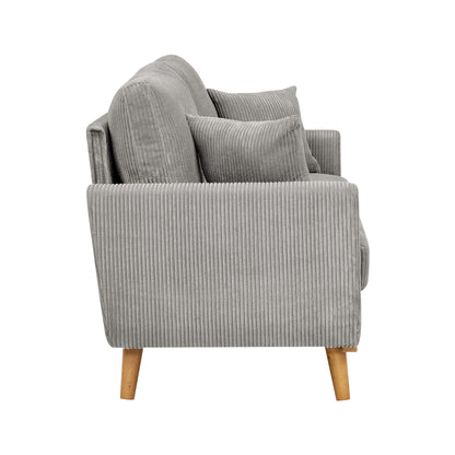 Aukfa 68" Small Sofa Couch Comfy Mid Century Modern Loveseat Sofa for Living Room Bedroom, Cream