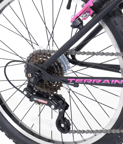 Kent 20-inch Girl's Kobra Mountain Child Bicycle, Black/Pink