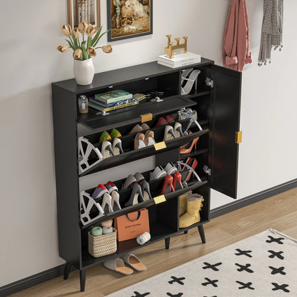 Shoe Cabinet with Drawers, slim storage cabinets, entryway shoe storage cabinets