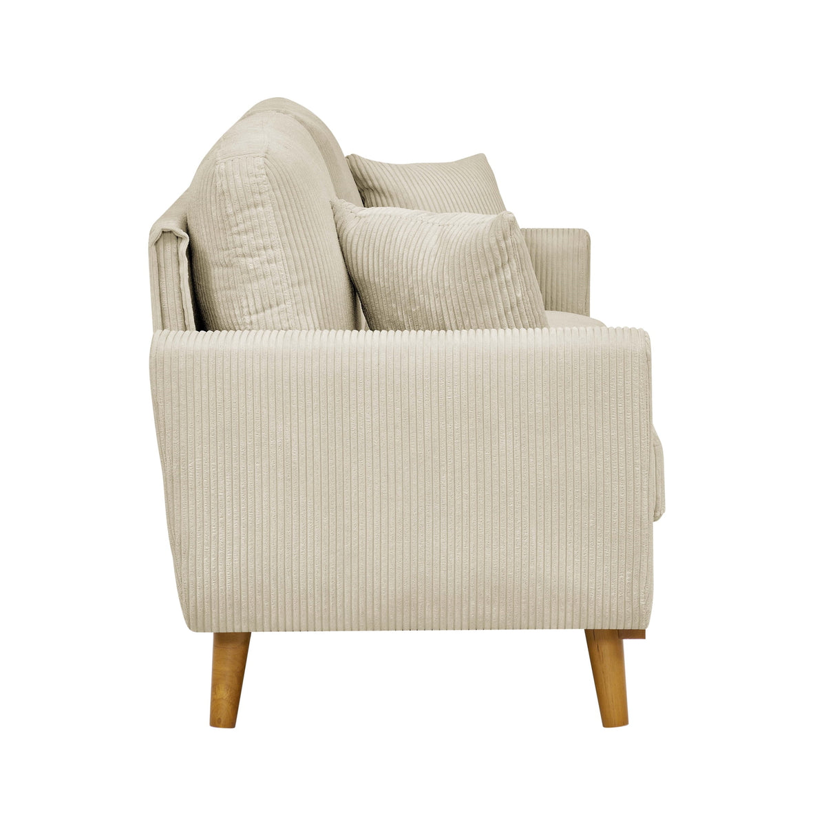 Aukfa 68" Small Sofa Couch Comfy Mid Century Modern Loveseat Sofa for Living Room Bedroom, Cream
