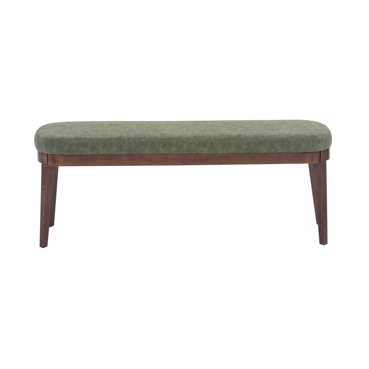 Eleanor Mid-century Upholstered Dining Bench, Entryway Bench with Solid Wood Frame, Beige