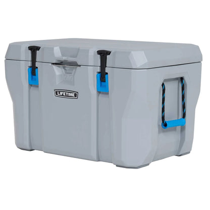 Lifetime 77 qt Bear-Resistant Camping Cooler, Premium High Performance, Ice Retention, Hard Cooler, 96 Can Capacity, Light Gray (90903)