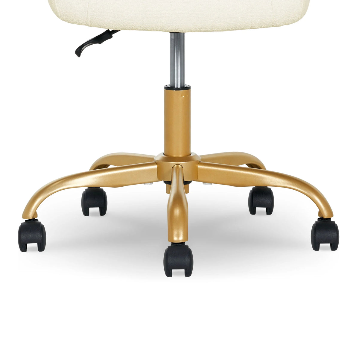 Mainstays Boucl Armless Office Chair for Adults and Teens, Cream