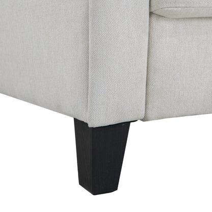 Lifestyle Solutions Alexa Sofa with Rolled Arms, Gray Fabric