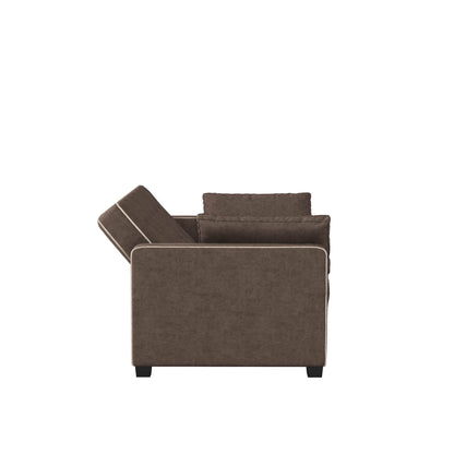 Serta Dream Convertibles Monroe Modern Polyester Convertible Queen Sofa Bed with Pillows Grey