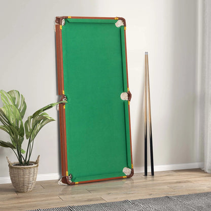 Costway Folding Pool Table Set with Foldable Legs Adjustable Foot Levelers 2 Cues 2 Chalks