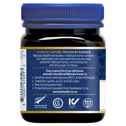 Manuka Health UMF 20+ (MGO 850+) Raw Manuka Honey 8.8 oz