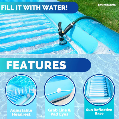 Swimline Original Suntan Tub Relaxing Water Lounge Float, Blue (3 Pack)