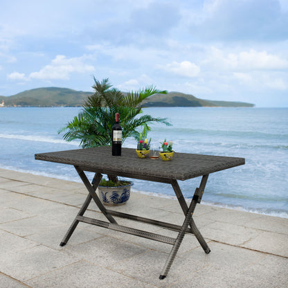 SAFAVIEH Outdoor Collection Akita Folding Table Black