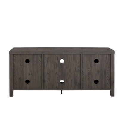 Walker Edison Modern Farmhouse Barn Door TV Stand for TVs up to 65", Grey Wash