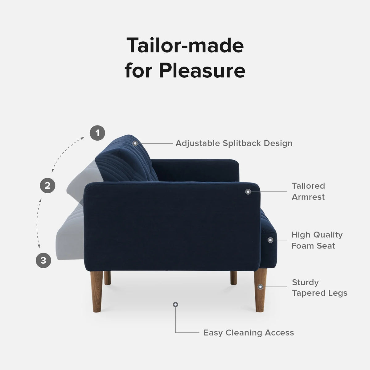 Mopio Aaron Futon Sofa Bed Old Rosa