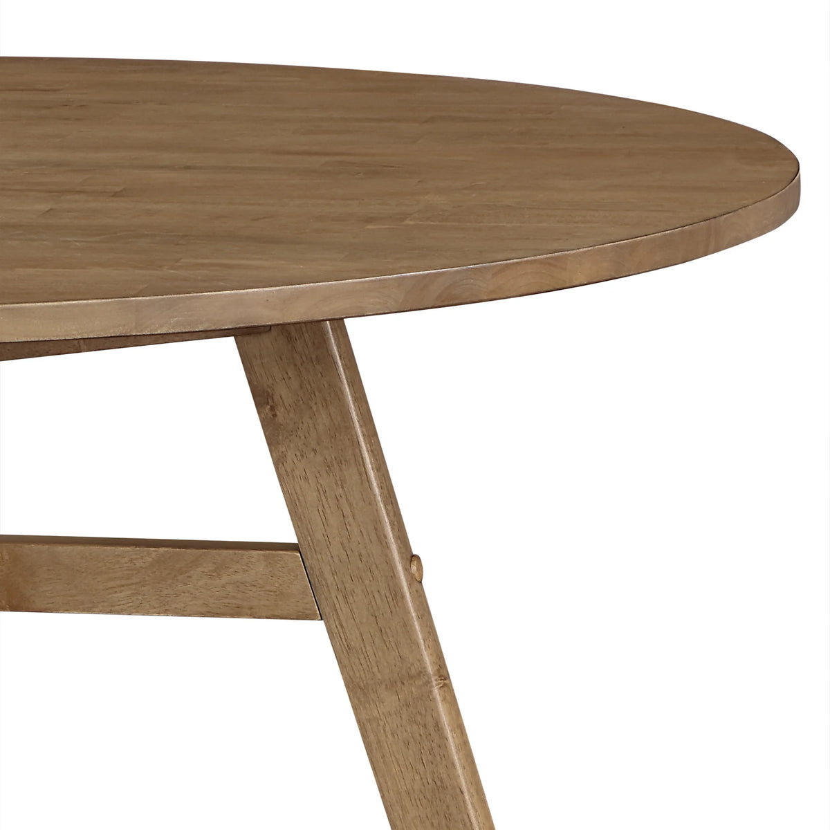 Mainstays 44inch Solid Wood Round Dining Table, Walnut