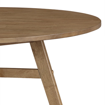 Mainstays 44inch Solid Wood Round Dining Table, Walnut