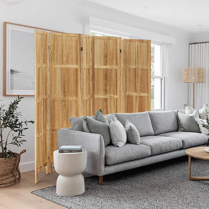 Aletheiawu 4 Panel Room Divider Wall and Folding Privacy Screens No Installation Required White