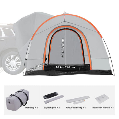 BENTISM SUV Camping Tent 8-8 Ft Waterproof Pickup SUV Tent with Rainfly Carry Bag Car Canopy Shelter for Camping Outdoor Travel