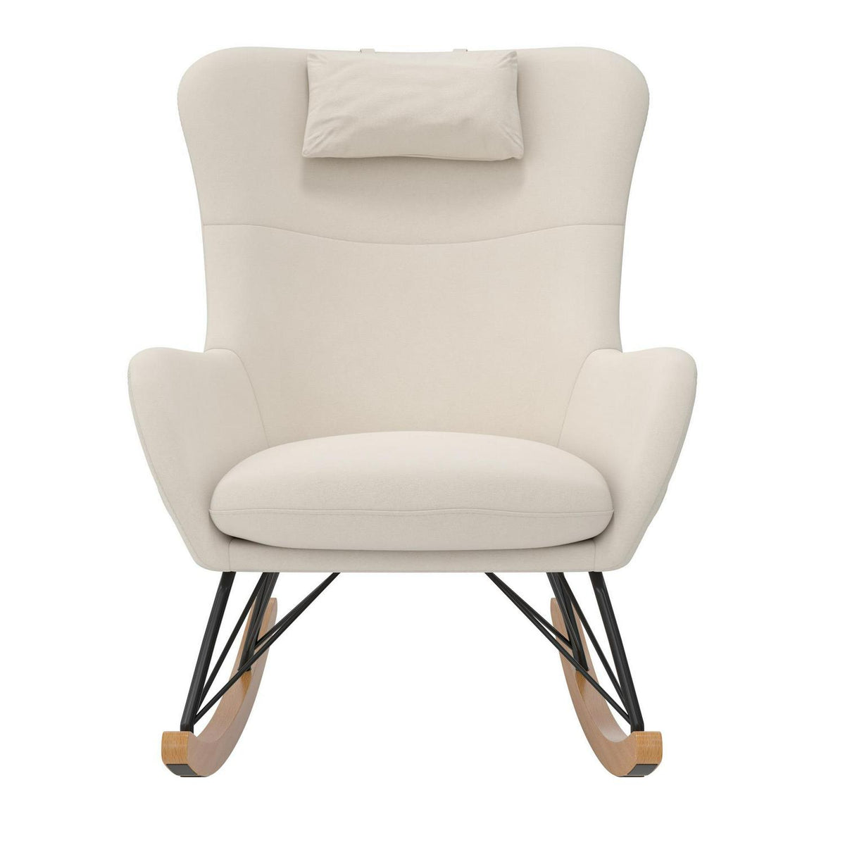 Baby Relax Robbie Rocker with Storage Pockets. Beige Linen