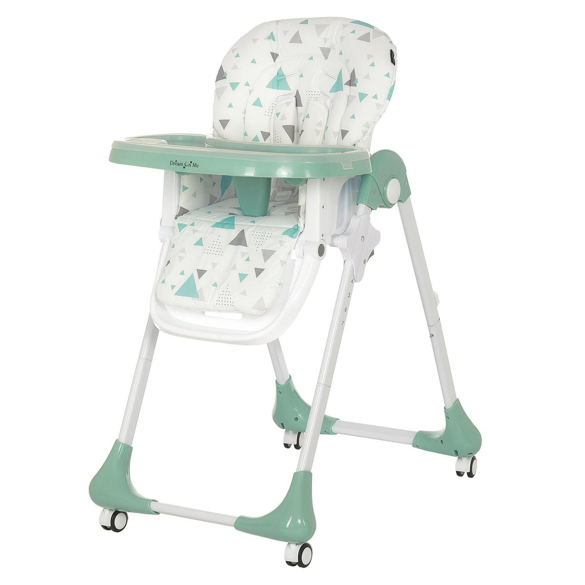 Dream On Me Jazz Highchair. Adjustable Height. Easy to clean in Green