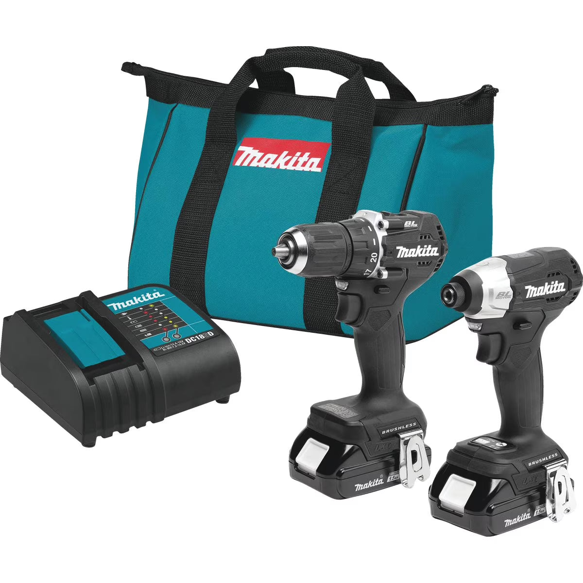 Makita 18V Power Tool Set 1.5Ah, 2 Pack