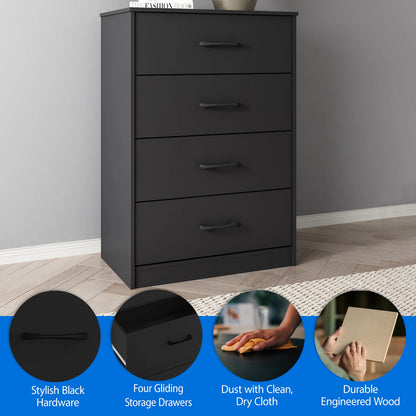 Mainstays Ardent 4 Drawer Dresser, Euro Oak